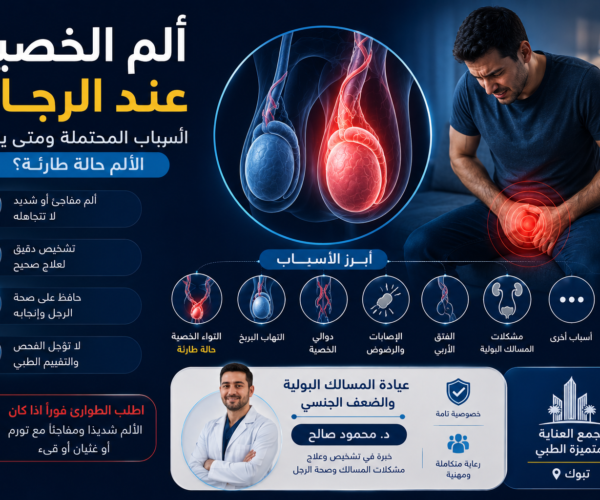 ألم الخصية عند الرجال الأسباب المحتملة ومتى يكون الألم حالة طارئة؟