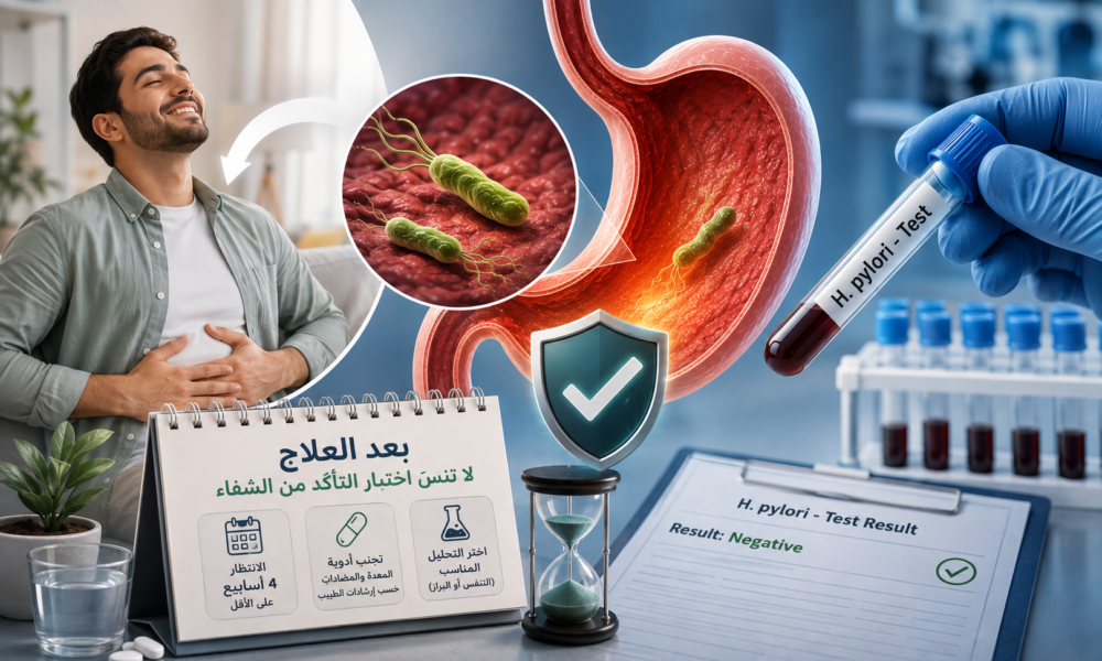 تحليل جرثومة المعدة بعد العلاج للتأكد من القضاء على H pylori