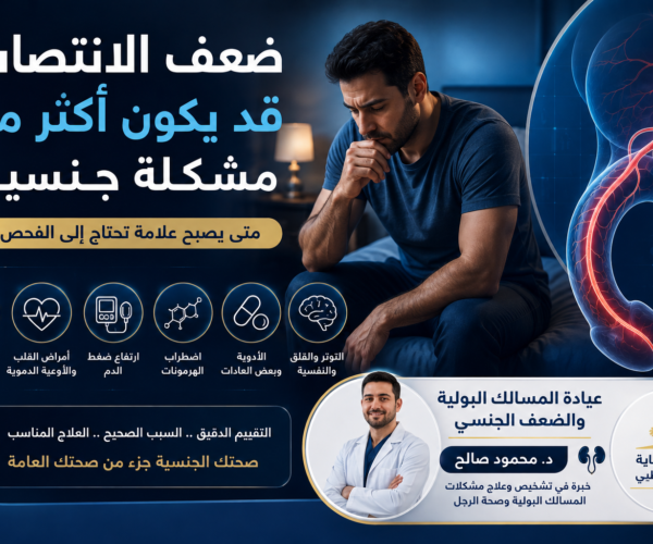 ضعف الانتصاب قد يكون أكثر من مشكلة جنسية متى يصبح علامة تحتاج إلى الفحص؟