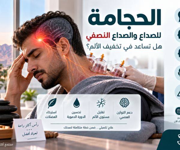 الحجامة للصداع والصداع النصفي وشد الرقبة في تبوك