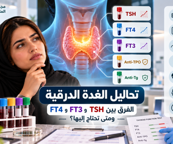 تحاليل الغدة الدرقية TSH وFT3 وFT4 في مختبر بتبوك