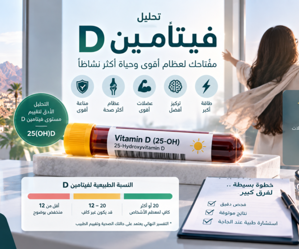 تحليل فيتامين د في تبوك وفحص 25 Hydroxy Vitamin D