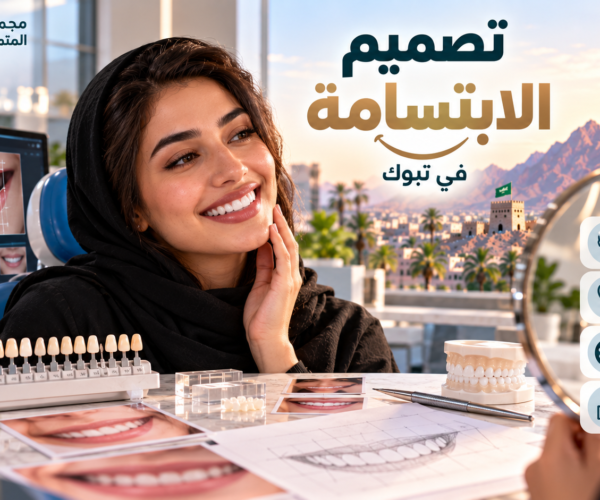 تصميم الابتسامة في تبوك واختيار شكل ولون الأسنان المناسب للوجه