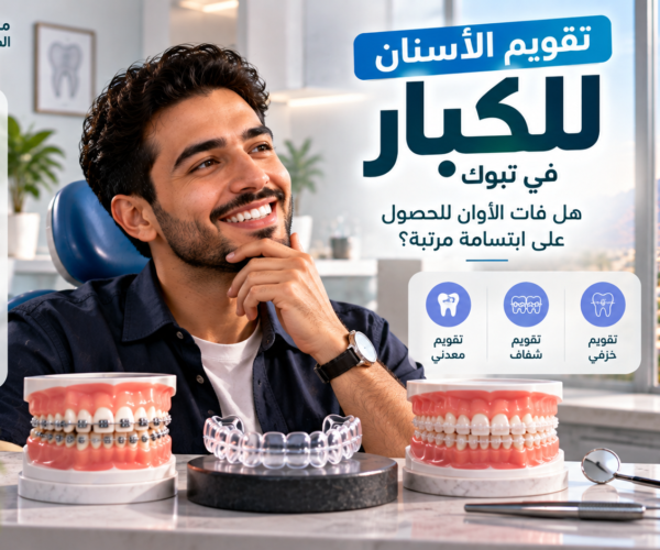 تقويم الأسنان للكبار في تبوك والتقويم الشفاف للبالغين