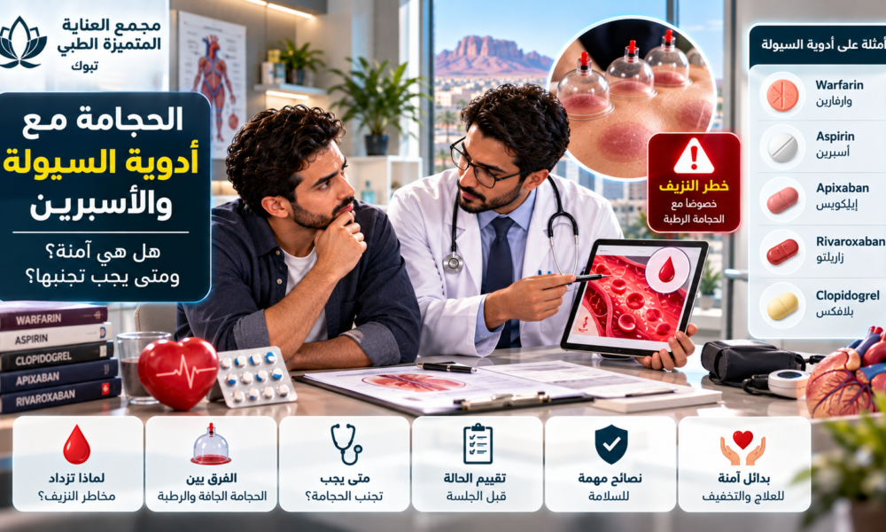 مخاطر الحجامة مع أدوية السيولة والأسبرين ومضادات التجلط في تبوك