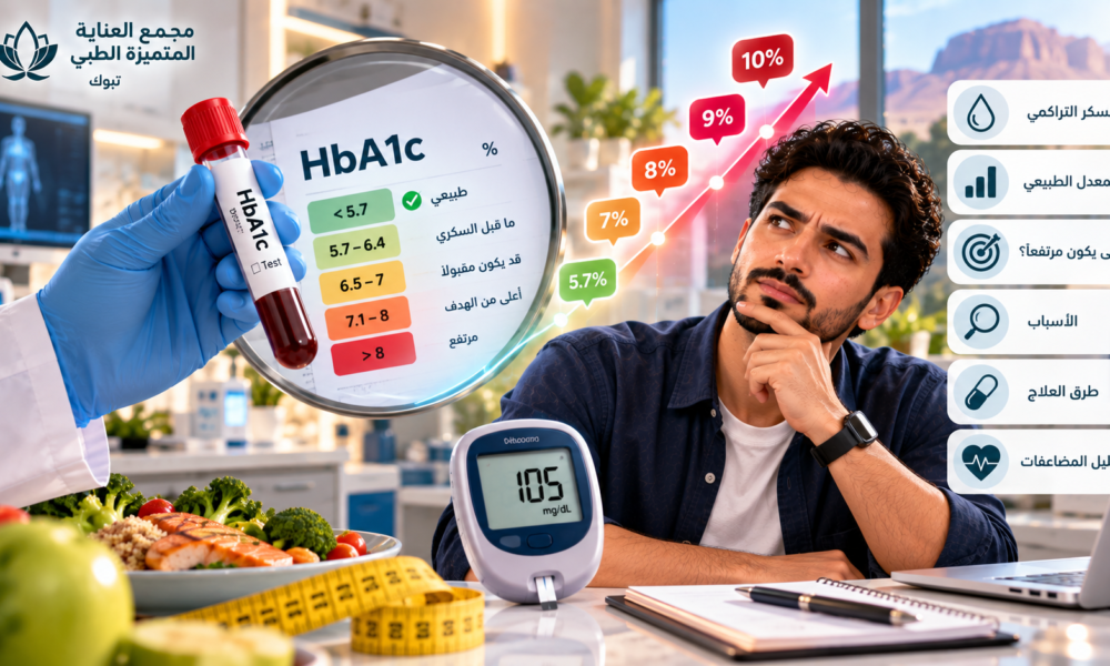 تحليل السكر التراكمي HbA1c في تبوك ومعدلات السكر الطبيعية والمرتفعة